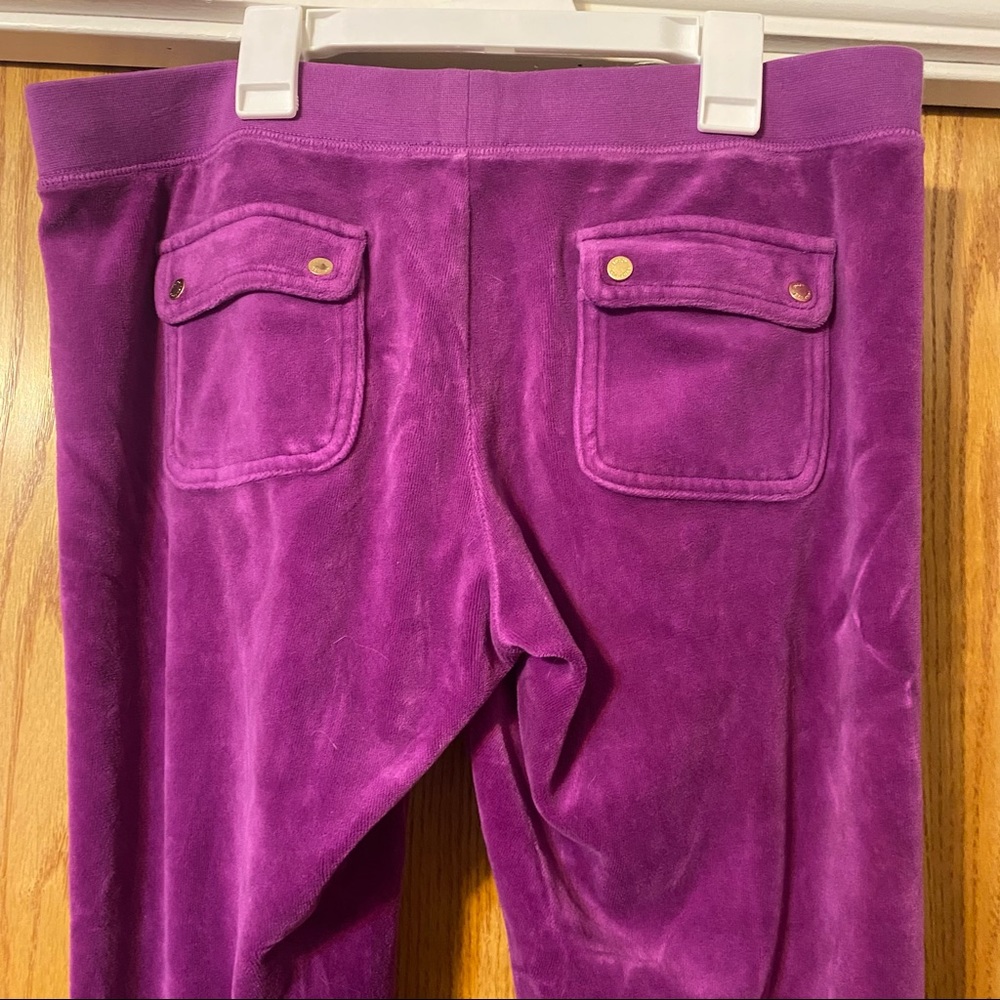 Vintage Juicy Couture Pants Purple Low Rise Velour Tr… Gem